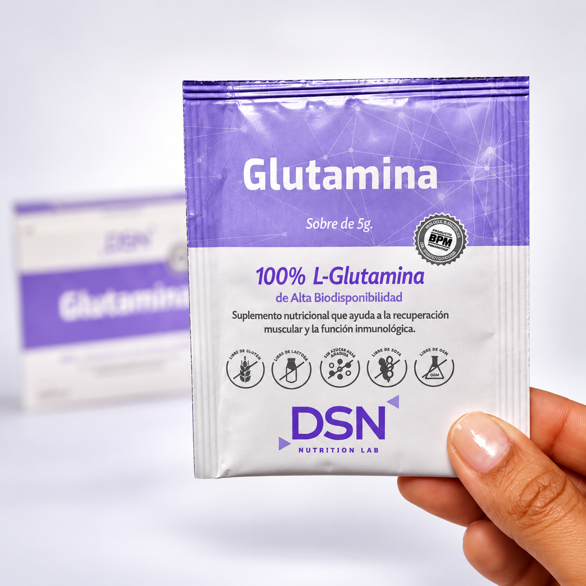L-Glutamina DSN 100% Pura | 30 Sachets de 5 g